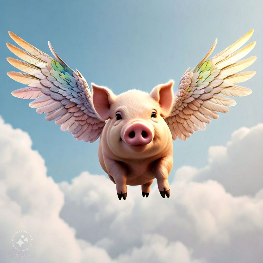 when pigs fly